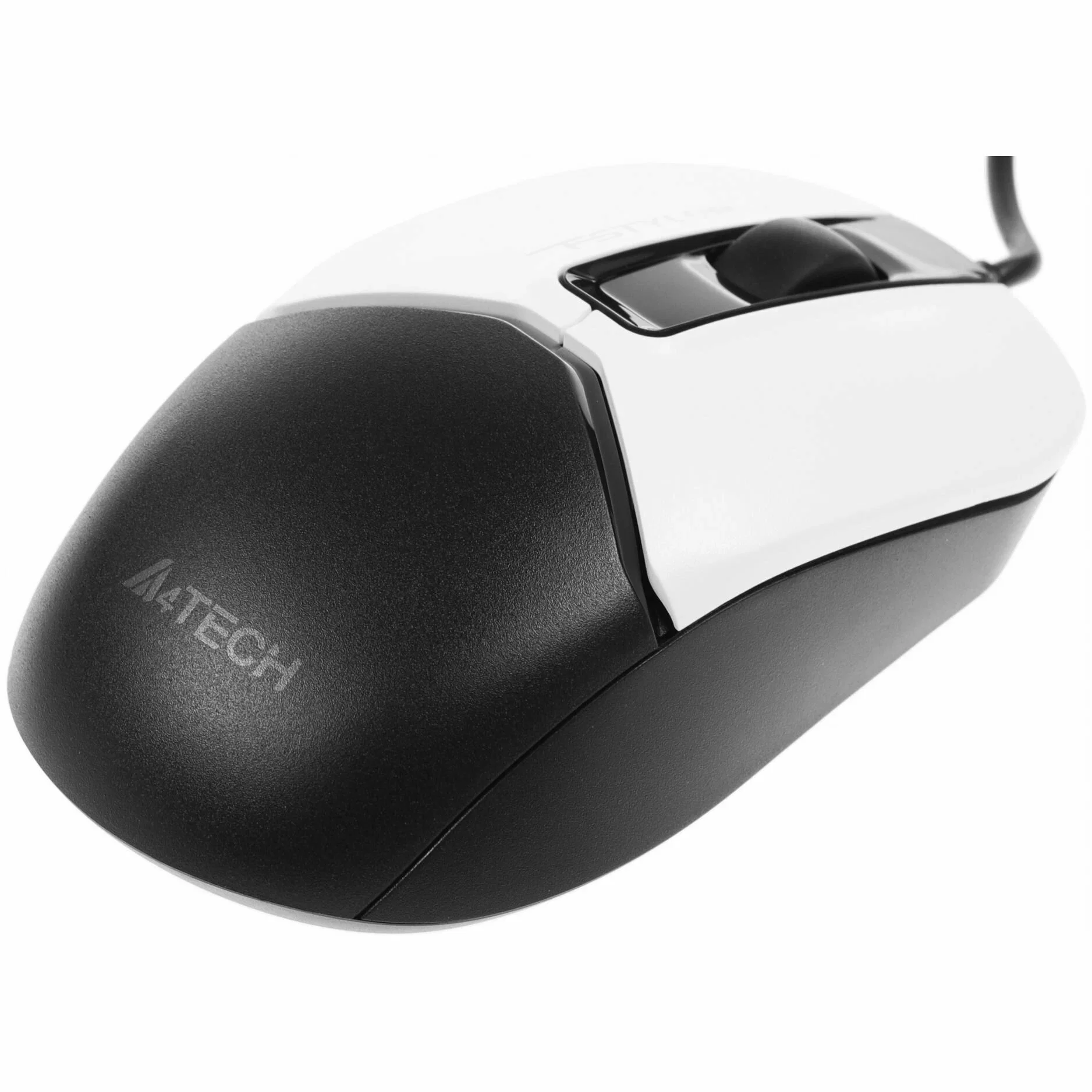 Мышь проводная A4Tech Fstyler FM12S белый/черный, 1200 dpi, USB, кнопки - 3