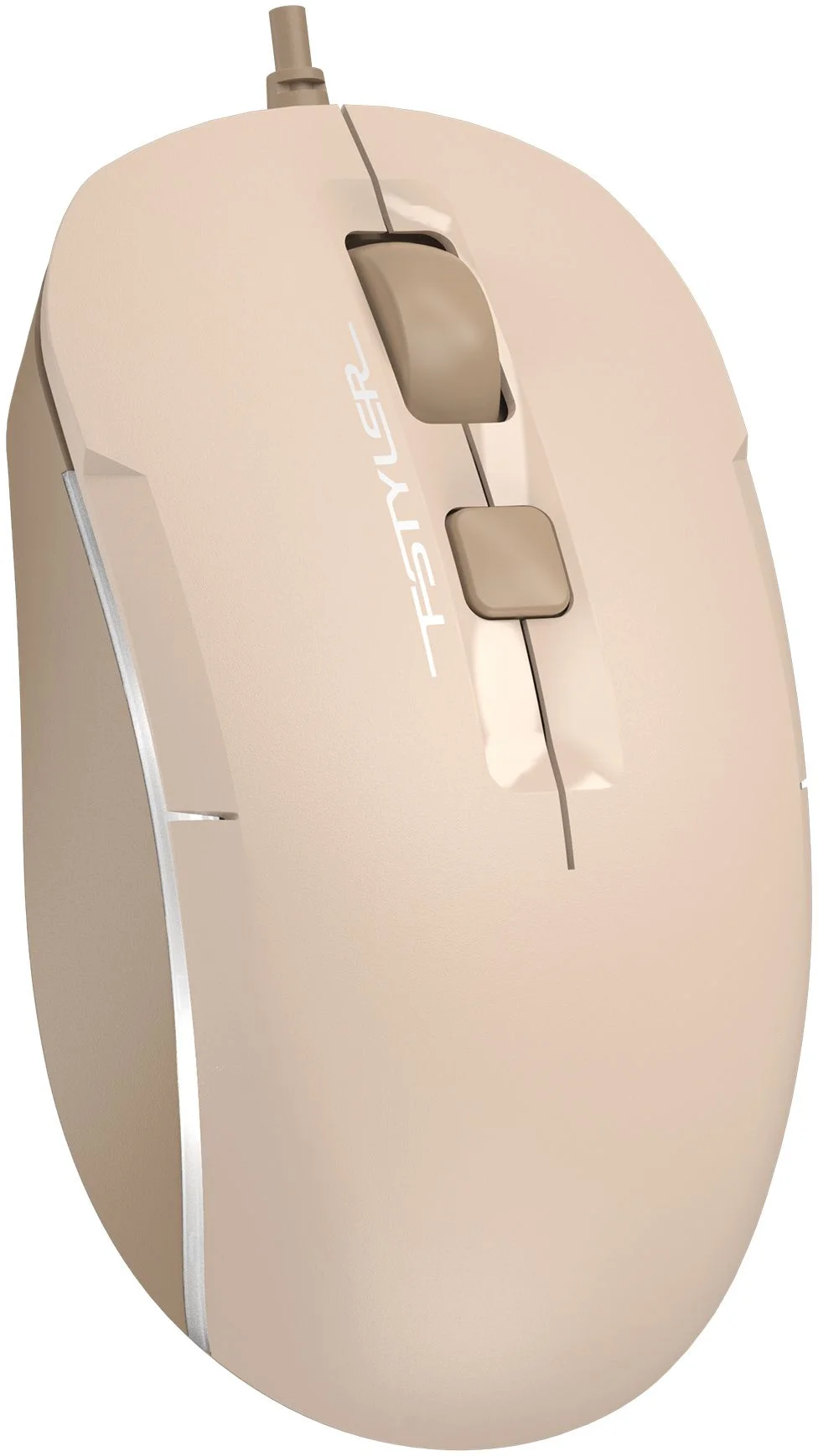 Мышь проводная A4Tech Fstyler FM26 бежевый/коричневый, 1600 dpi, USB, кнопки - 4