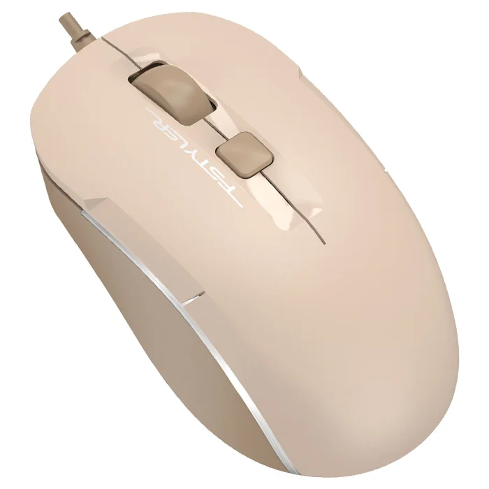 Мышь проводная A4Tech Fstyler FM26 бежевый/коричневый, 1600 dpi, USB, кнопки - 4