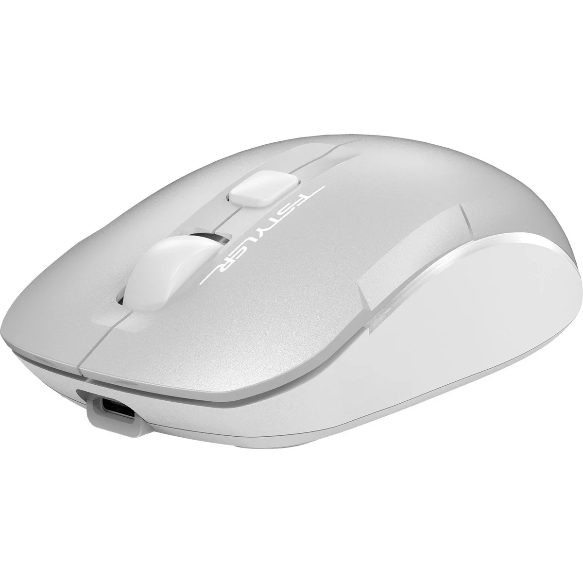 Мышь проводная A4Tech Fstyler FM26 серебристый/белый, 1600 dpi, USB, кнопки - 4