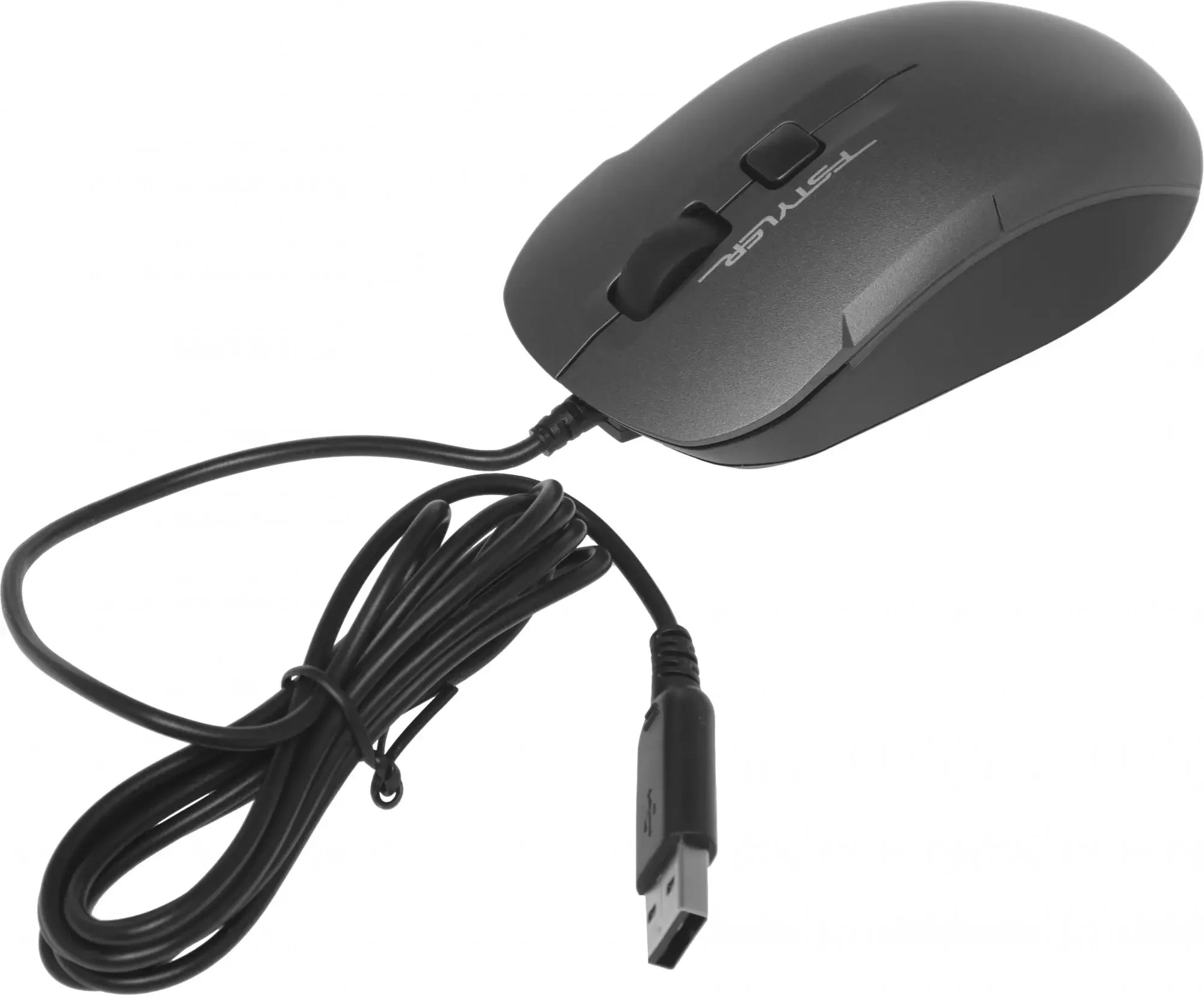 Мышь проводная A4Tech Fstyler FM26 серый/черный, 1600 dpi, USB, кнопки - 4
