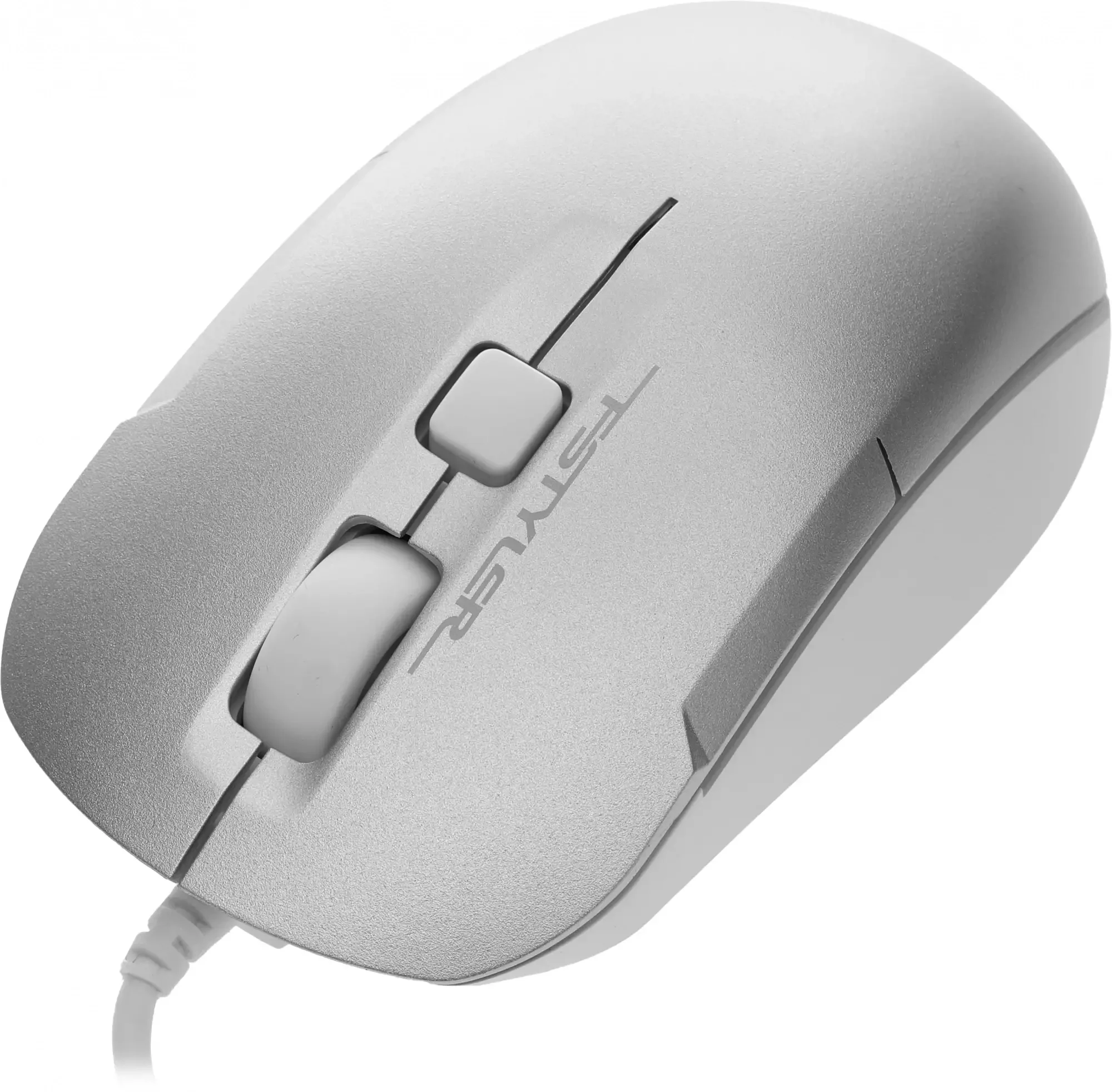 Мышь проводная A4Tech Fstyler FM26S серебристый/белый, 1600 dpi, USB, кнопки - 4