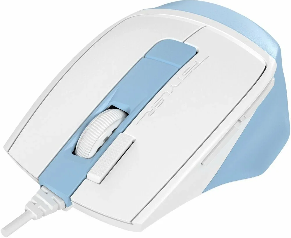 Мышь проводная A4Tech Fstyler FM45S Air голубой/белый, 2400 dpi, USB, кнопки - 7