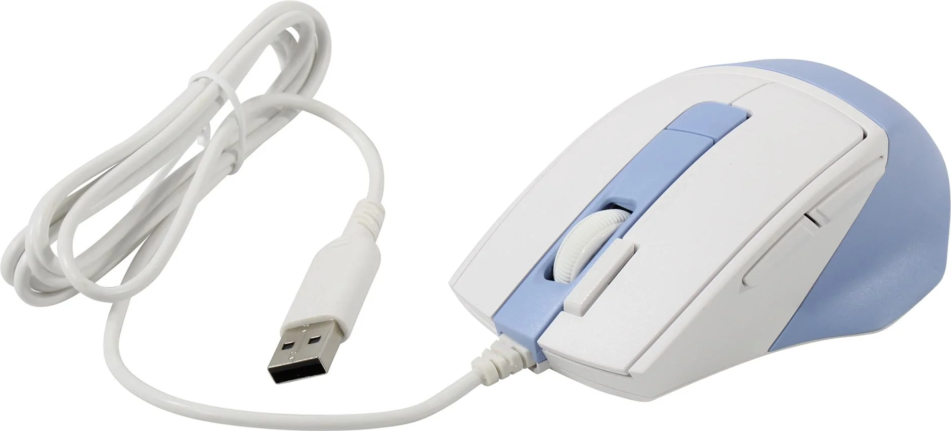 Мышь проводная A4Tech Fstyler FM45S Air голубой/белый, 2400 dpi, USB, кнопки - 7