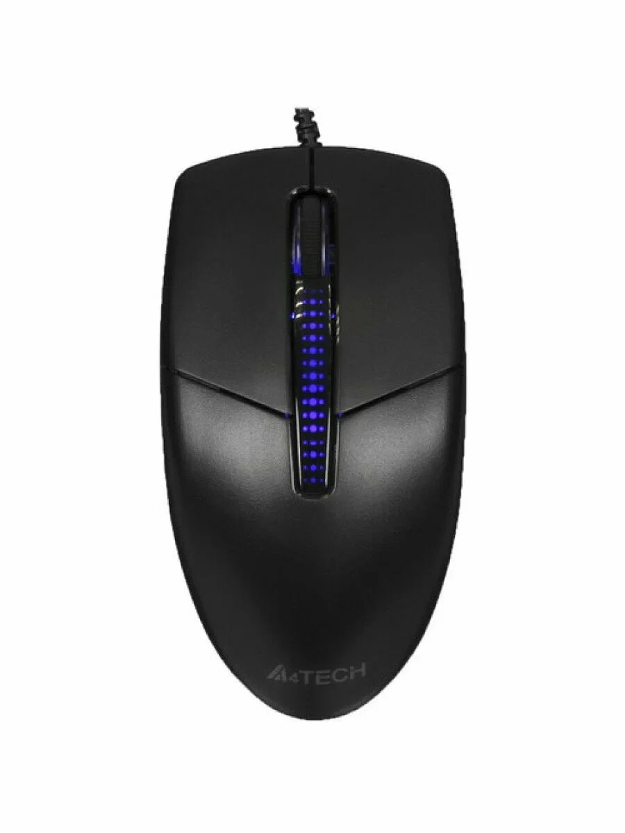Мышь проводная A4Tech N-530S черный, 1200 dpi, USB, кнопки - 3
