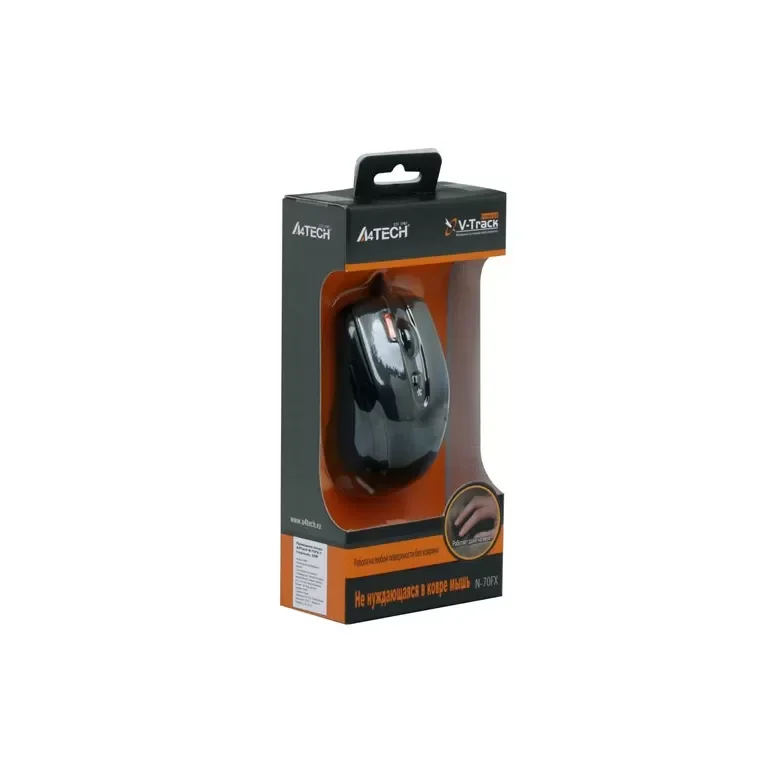 Мышь проводная A4Tech N-70FX черный, 1600 dpi, USB, кнопки - 7