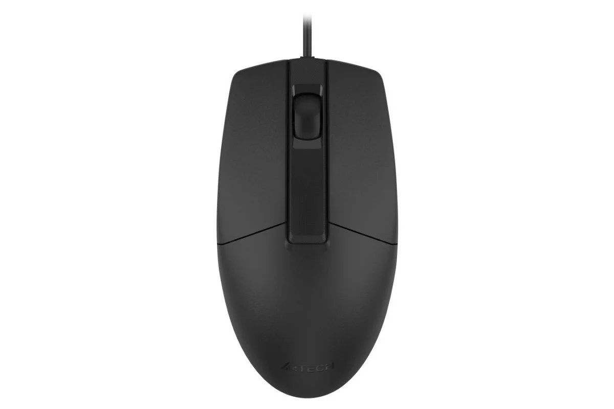 Мышь проводная A4Tech OP-330 черный, 1200 dpi, USB, кнопки - 3