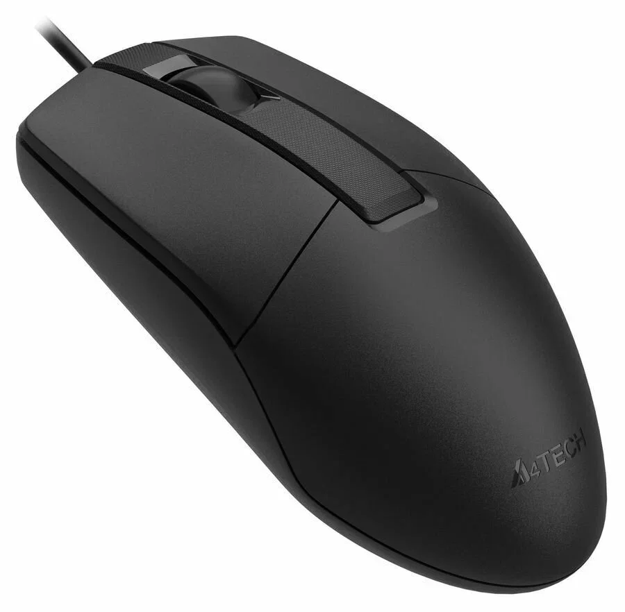 Мышь проводная A4Tech OP-330S черный, 1200 dpi, USB, кнопки - 3