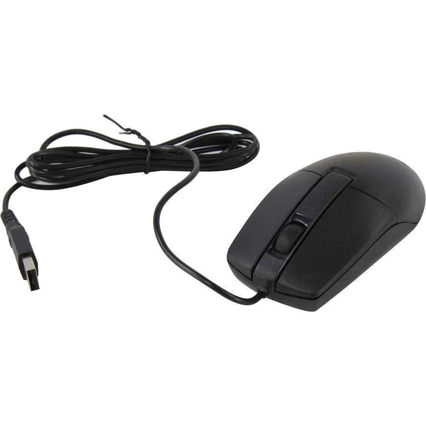 Мышь проводная A4Tech OP-335S черный, 1200 dpi, USB, кнопки - 3