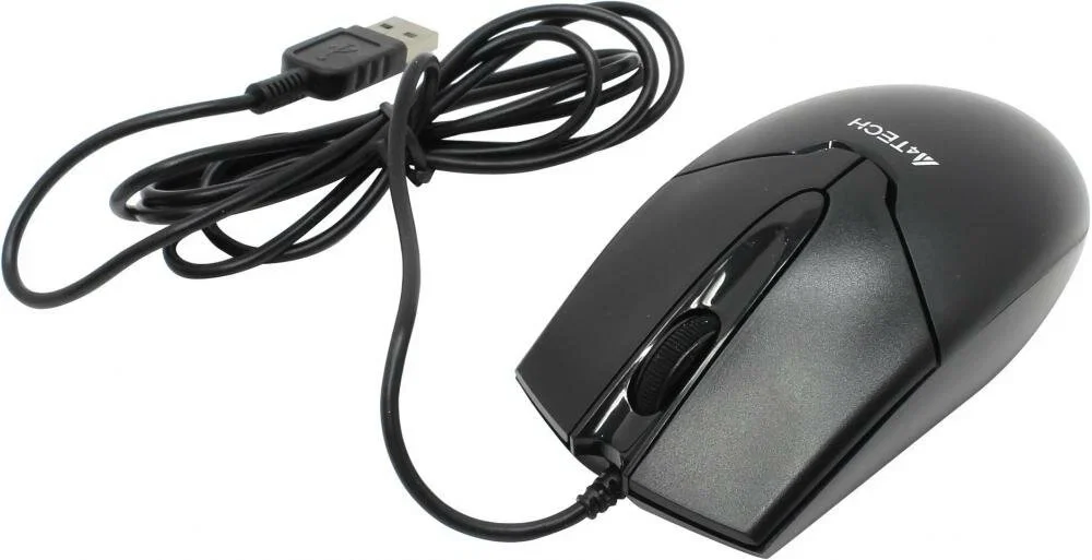 Мышь проводная A4Tech OP-550NU черный, 1000 dpi, USB, кнопки - 3