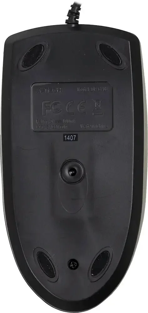 Мышь проводная A4Tech OP-620D черный, 1000 dpi, USB, кнопки - 4