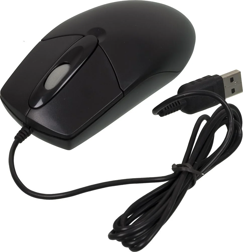 Мышь проводная A4Tech OP-720 черный, 1200 dpi, USB, кнопки - 3