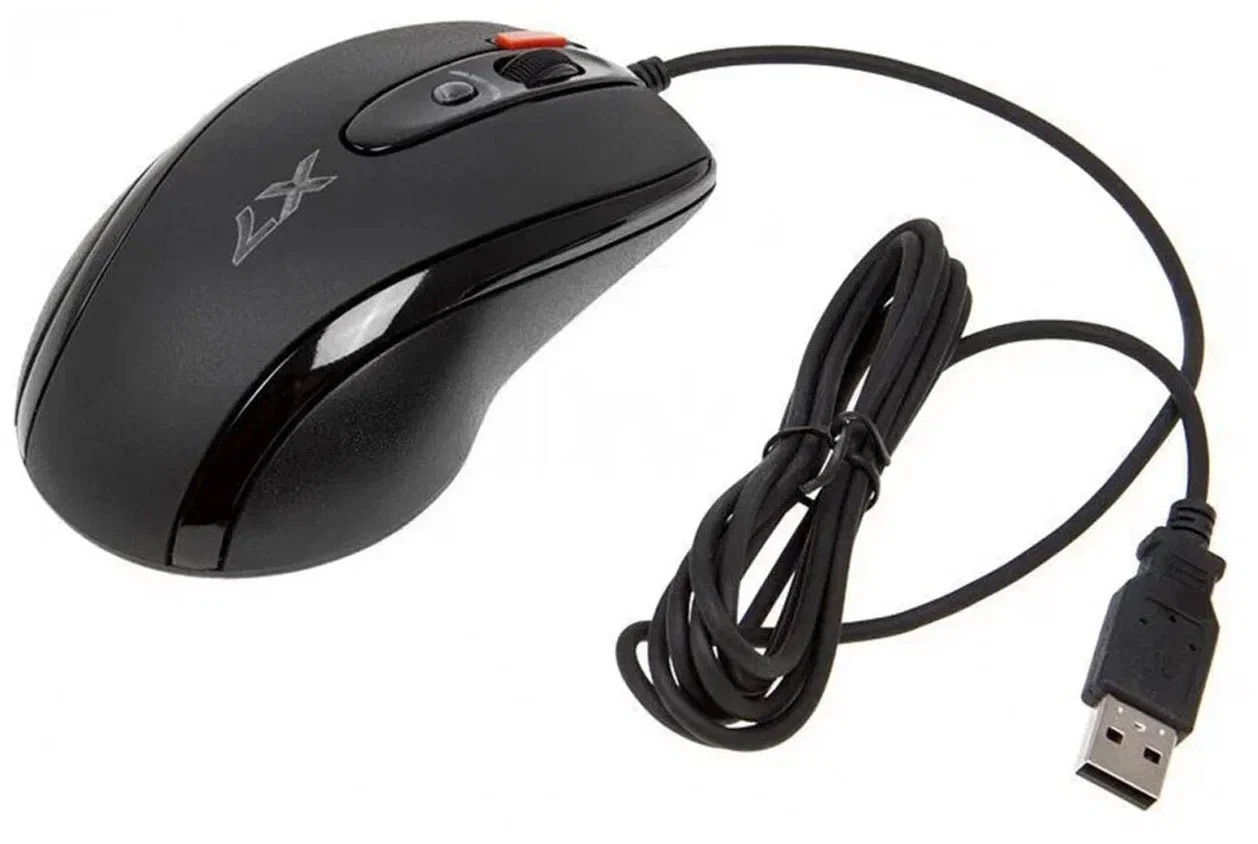 Мышь проводная A4Tech X-718BK черный, 3000 dpi, USB, кнопки - 7