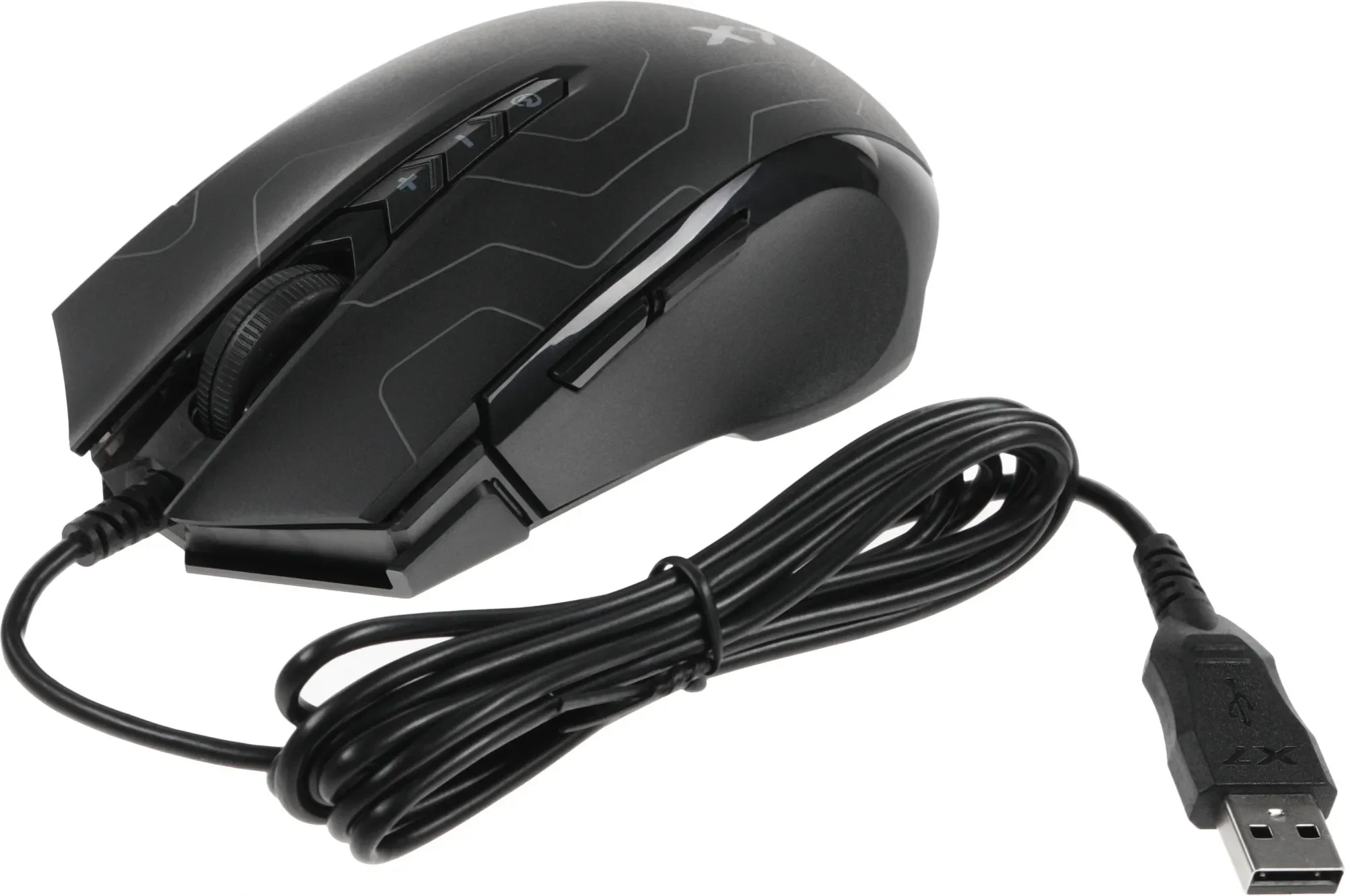 Мышь проводная A4Tech X89 черный, 2400 dpi, USB, кнопки - 8