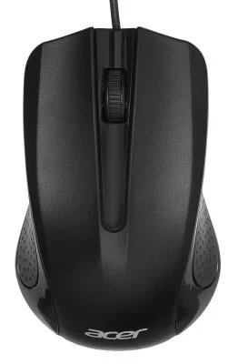 Мышь проводная Acer OMW010 черный, 1200 dpi, USB, кнопки - 3
