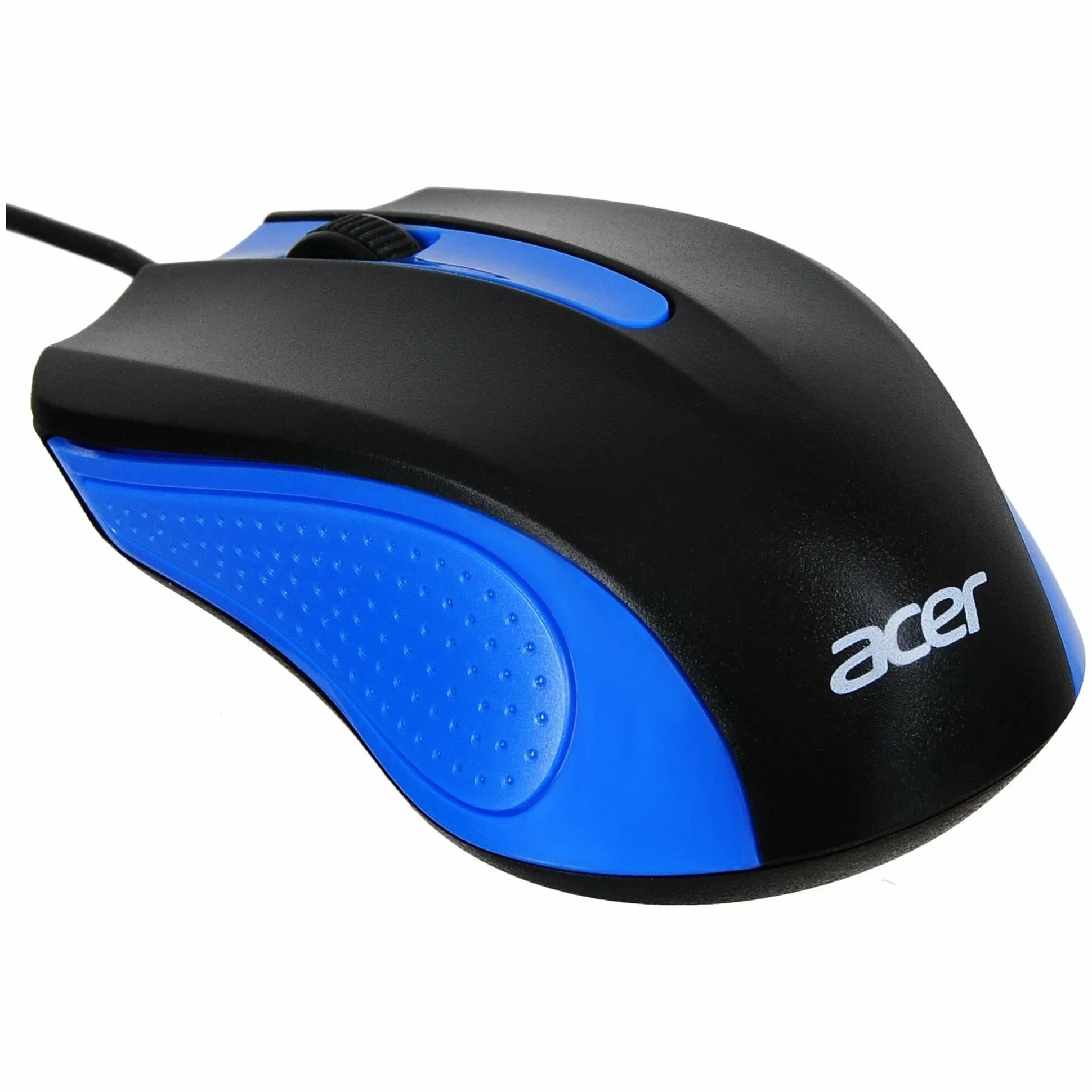 Мышь проводная Acer OMW011 черный/синий, 1200 dpi, USB, кнопки - 3