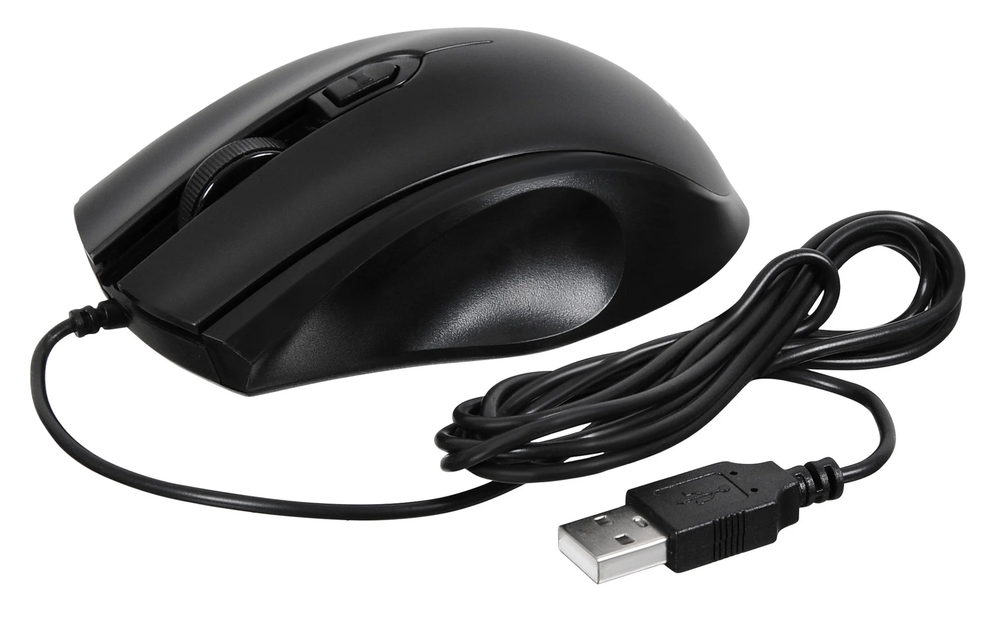 Мышь проводная Acer OMW020 черный, 1600 dpi, USB, кнопки - 4