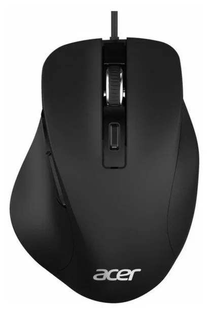 Мышь проводная Acer OMW120 черный, 2000 dpi, USB, кнопки - 6