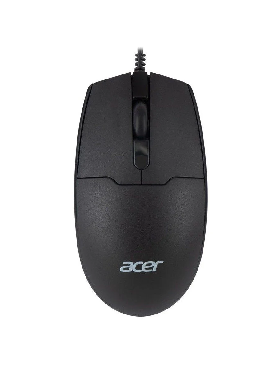 Мышь проводная Acer OMW126 черный, 1200 dpi, USB, кнопки - 3
