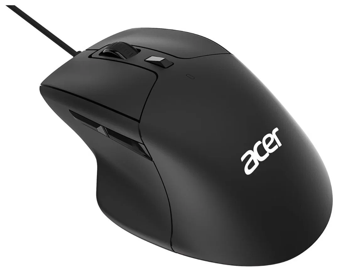 Мышь проводная Acer OMW130 черный, 3600 dpi, USB, кнопки - 6