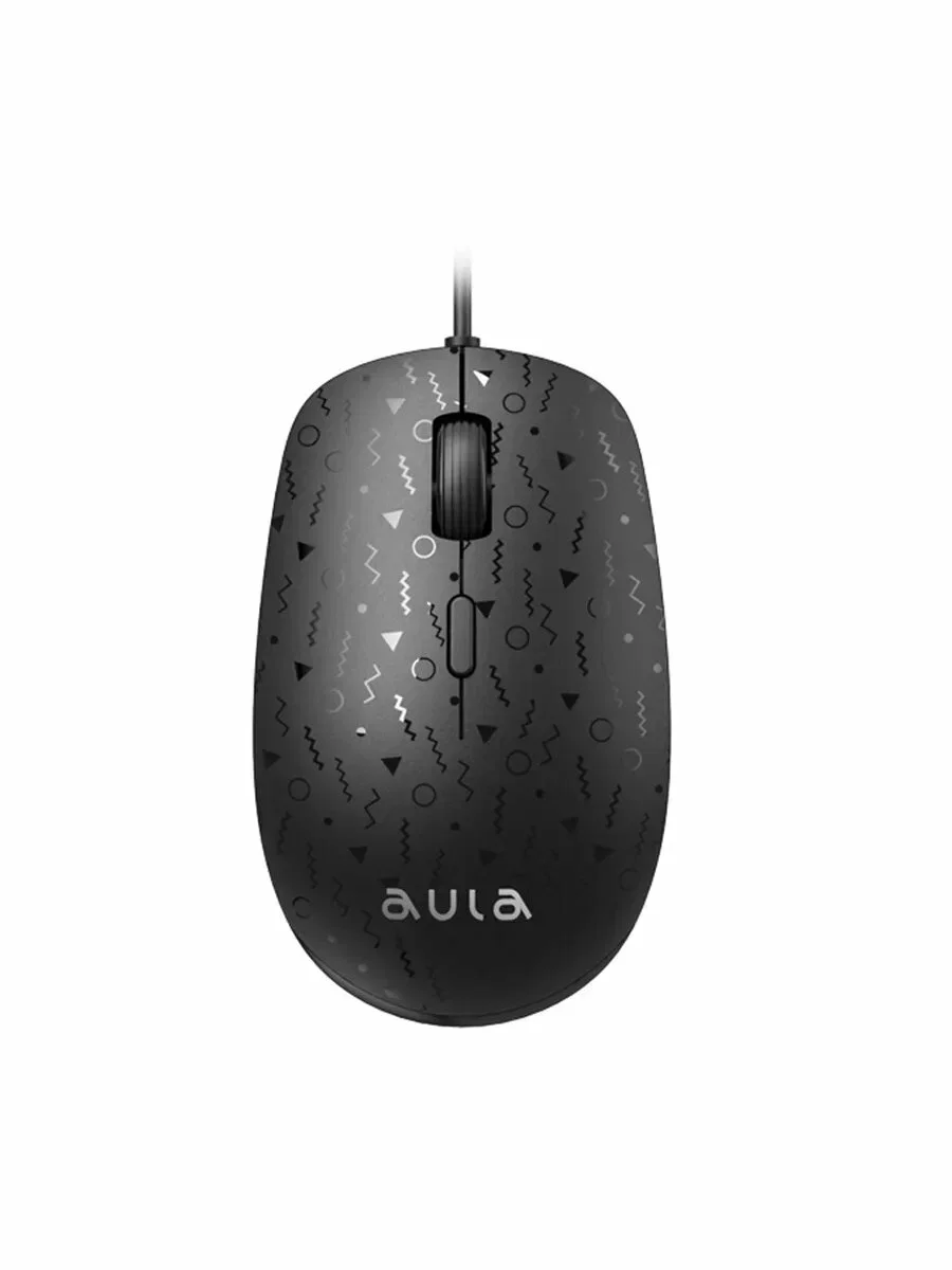 Мышь проводная AULA AM106 черный, 2000 dpi, USB, кнопки - 4