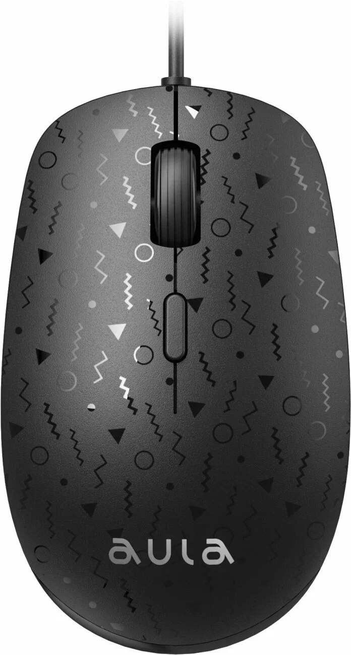 Мышь проводная AULA AM106 черный, 2000 dpi, USB, кнопки - 4