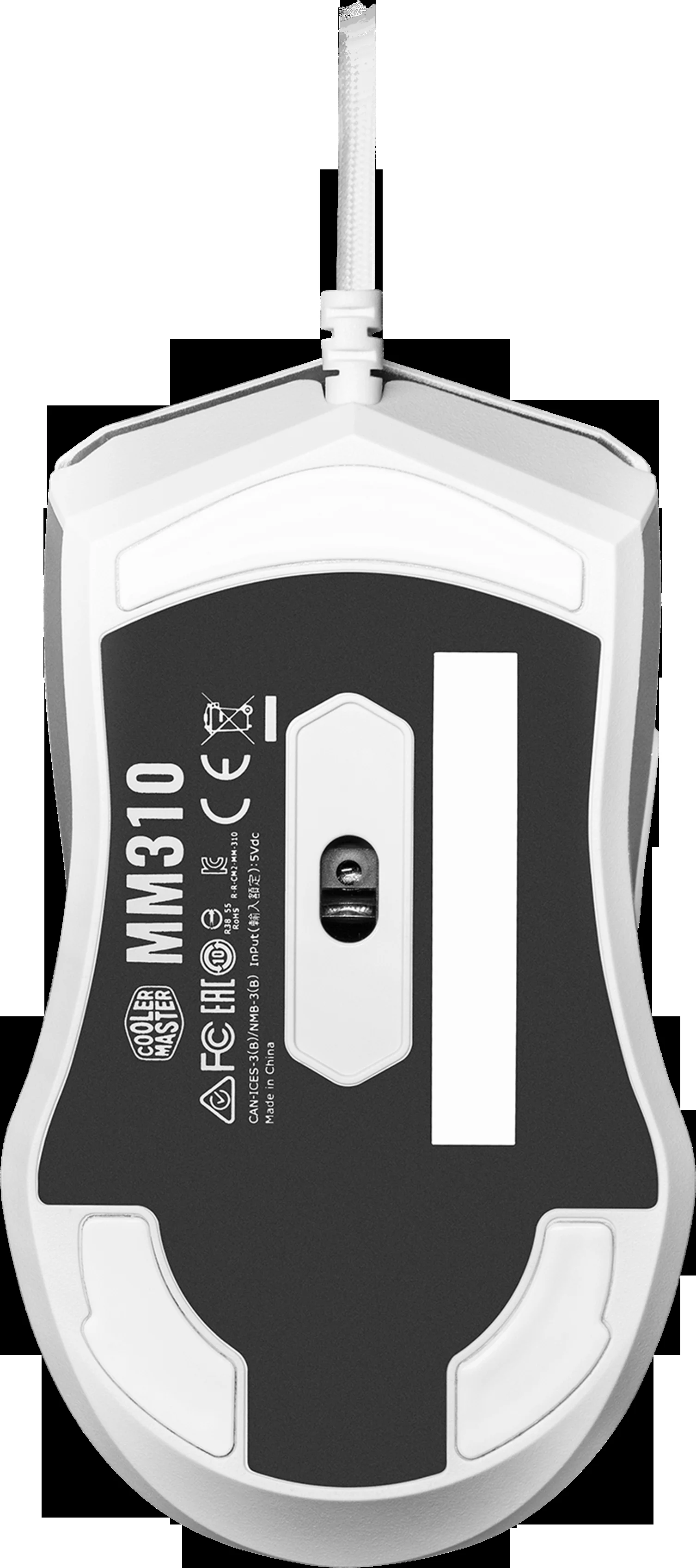 Мышь проводная Cooler Master MM-310-WWOL1 белый, 12000 dpi, USB Type-A, кнопки - 6