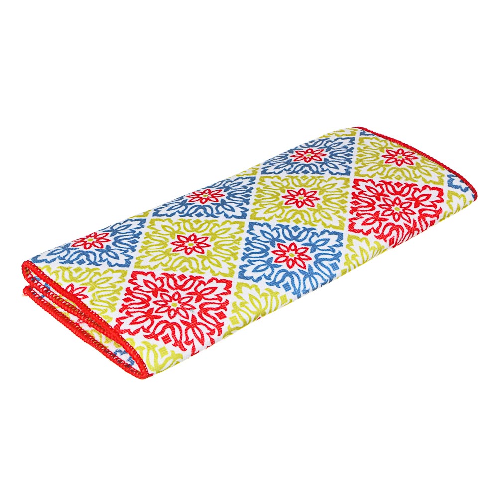 VETTA Салфетка для сушки посуды из микрофибры 38x50см, 210г/кв.м, "Узор", 4 цвета, 2 дизайна