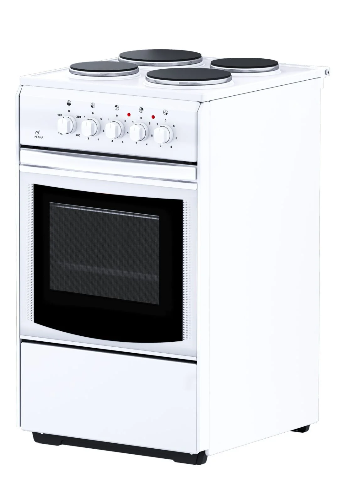 Плита электрическая Flama AE 1304 W (50 х 60 х 85 см,3 конфорки)