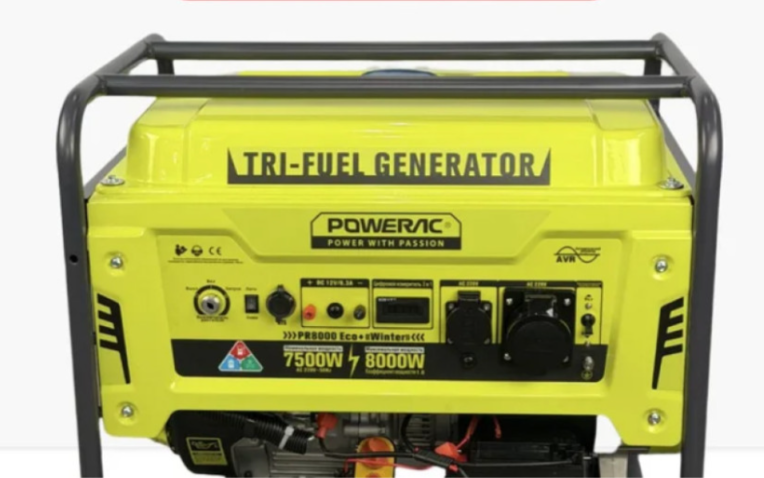 Генератор ГИБРИД (пропан/бенз) Powerac PR8000Eco Winter  9 кВт, 1 фаза, эл.стартер — фото 1