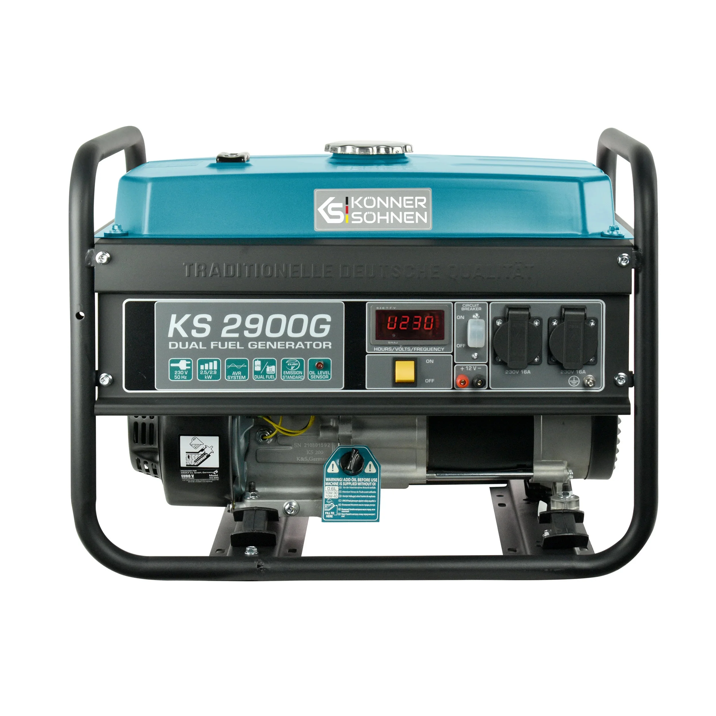Генератор ГИБРИД (пропан/бенз/метан) HANDTEK BG-3015YSPD 2.8/3кВт, ЭЛ СТАРТЕР, ПУЛЬТ медь