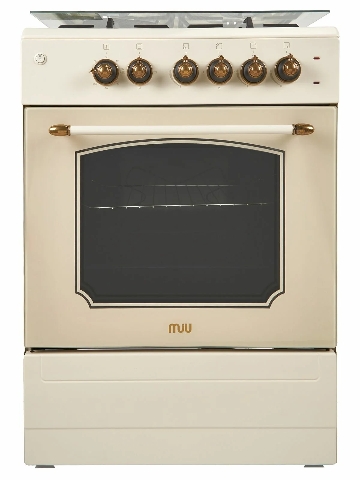 Плита газовая MIU UNO 62S серая, 60х86х63 см, 4 газ конф.газ духовка, ГК духов 65л, стальные решетки