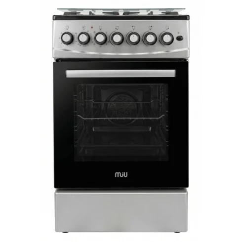 Плита комбинированная MIU Harisma 516 Lid серая, 50х86х63см, 4 газ конф. эл духовка 58л,