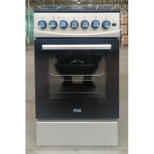 Плита комбинированная MIU Harisma 516 Lid серая, 50х86х63см, 4 газ конф. эл духовка 58л,
