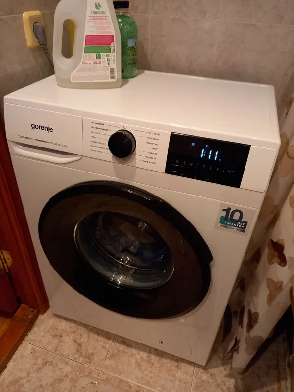 Стиральная машина Gorenje W1NGPI72SBS/C белый, загрузка фронтальная 7 кг, 1200 об/мин., класс: А