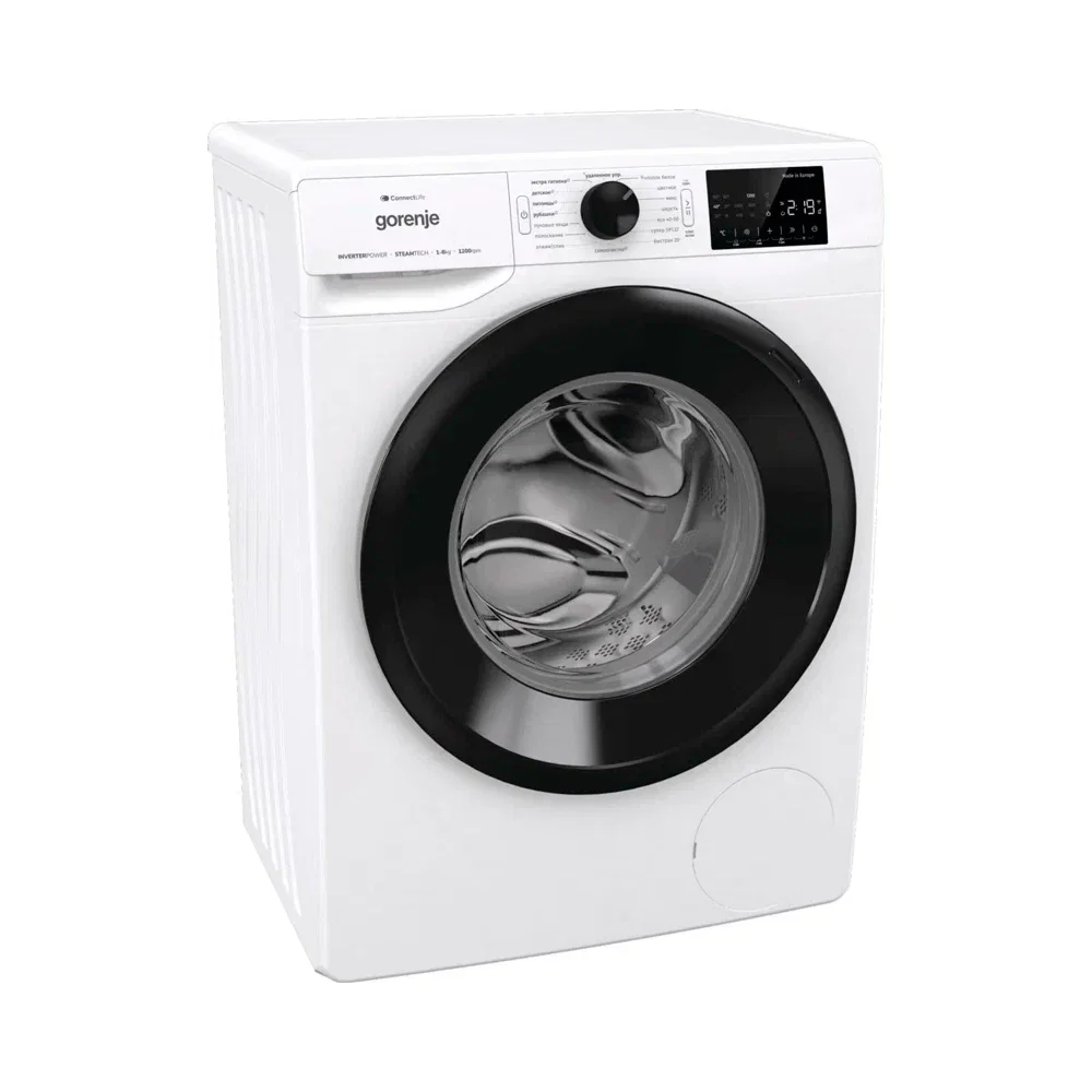 Стиральная машина Gorenje WPNEI82SBSWIFI/C белая, загрузка фронтальная 8кг, 1200 об/мин., класс: A+++