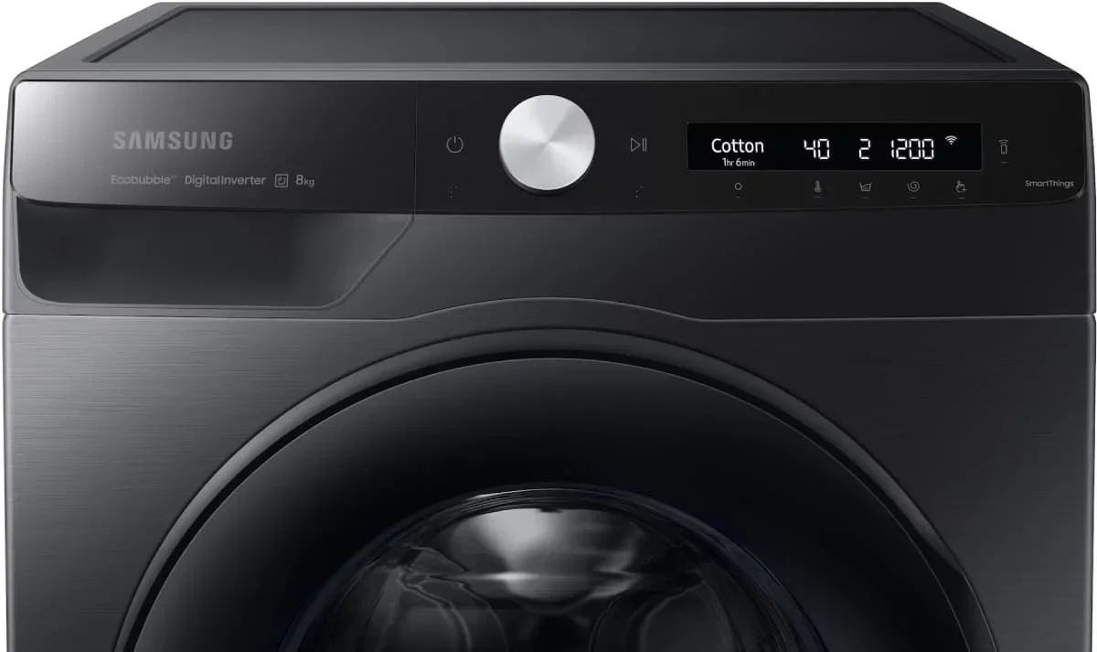 Стиральная машина Samsung WW80AG6S28ABLP серый загрузка фронтальная 8кг, 1200 об/мин, класс А