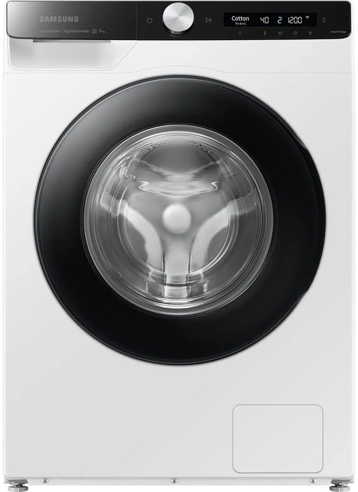 Стиральная машина Samsung WW80AG6S28AELP белый, загрузка фронтальная 8 кг, 1200 об/мин, класс: A+++