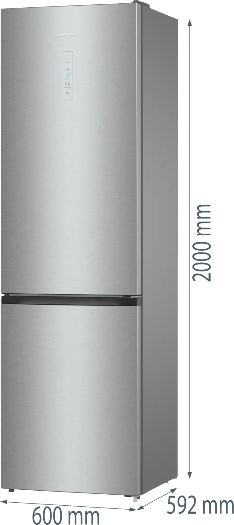Холодильник Gorenje NRKE62XL серебристый металлик двухкамерный 203/99л морозилка снизу, No Frost