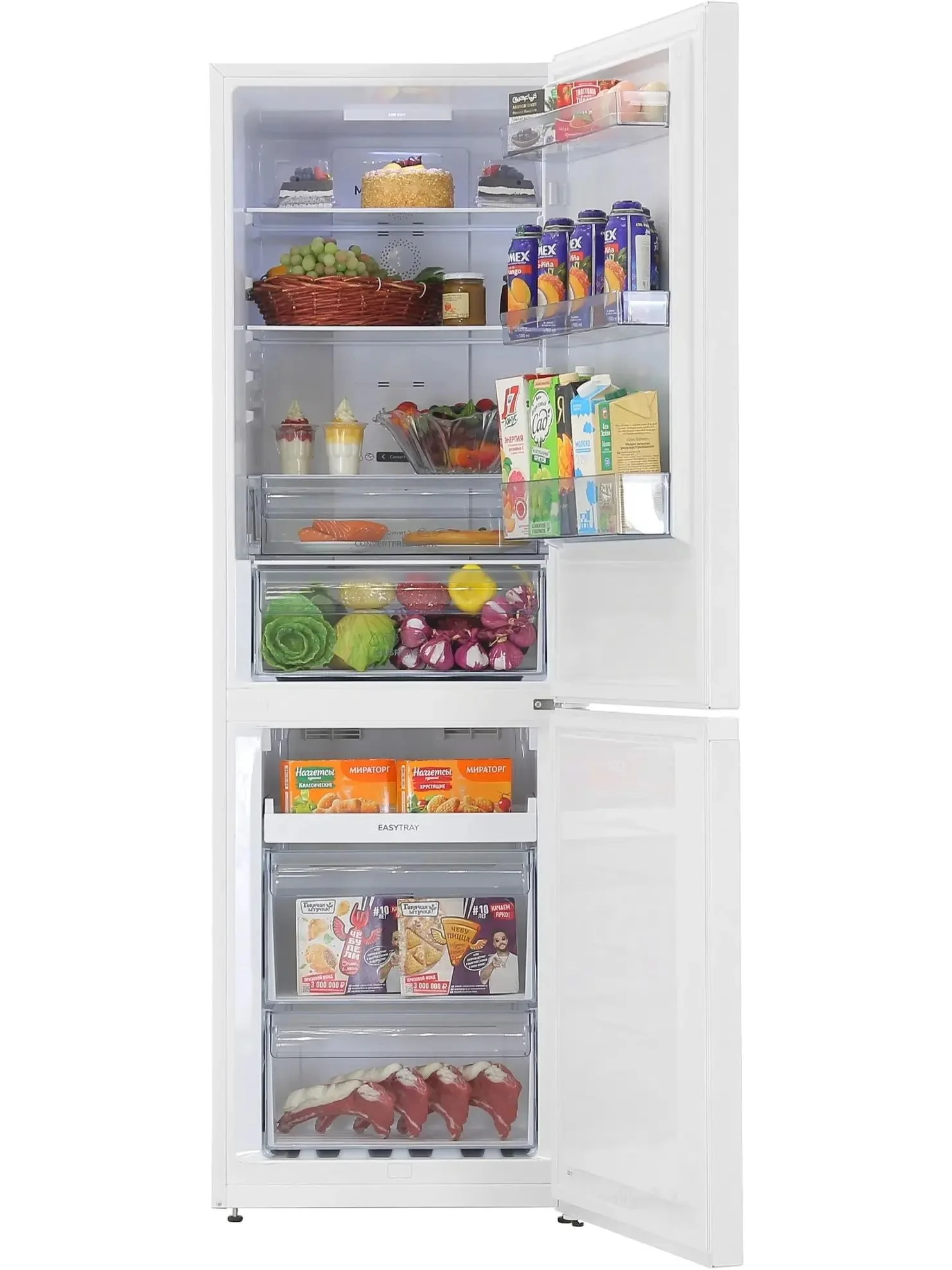 Холодильник Gorenje NRKP61EA2W4 белый двухкамерный 203/99л морозилка снизу, No Frost