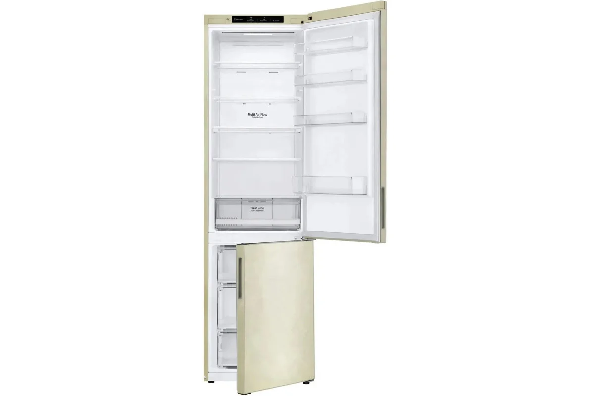 Холодильник LG GA-B509CECL бежевый, двухкамерный, 277/107л, морозилка снизу, No Frost