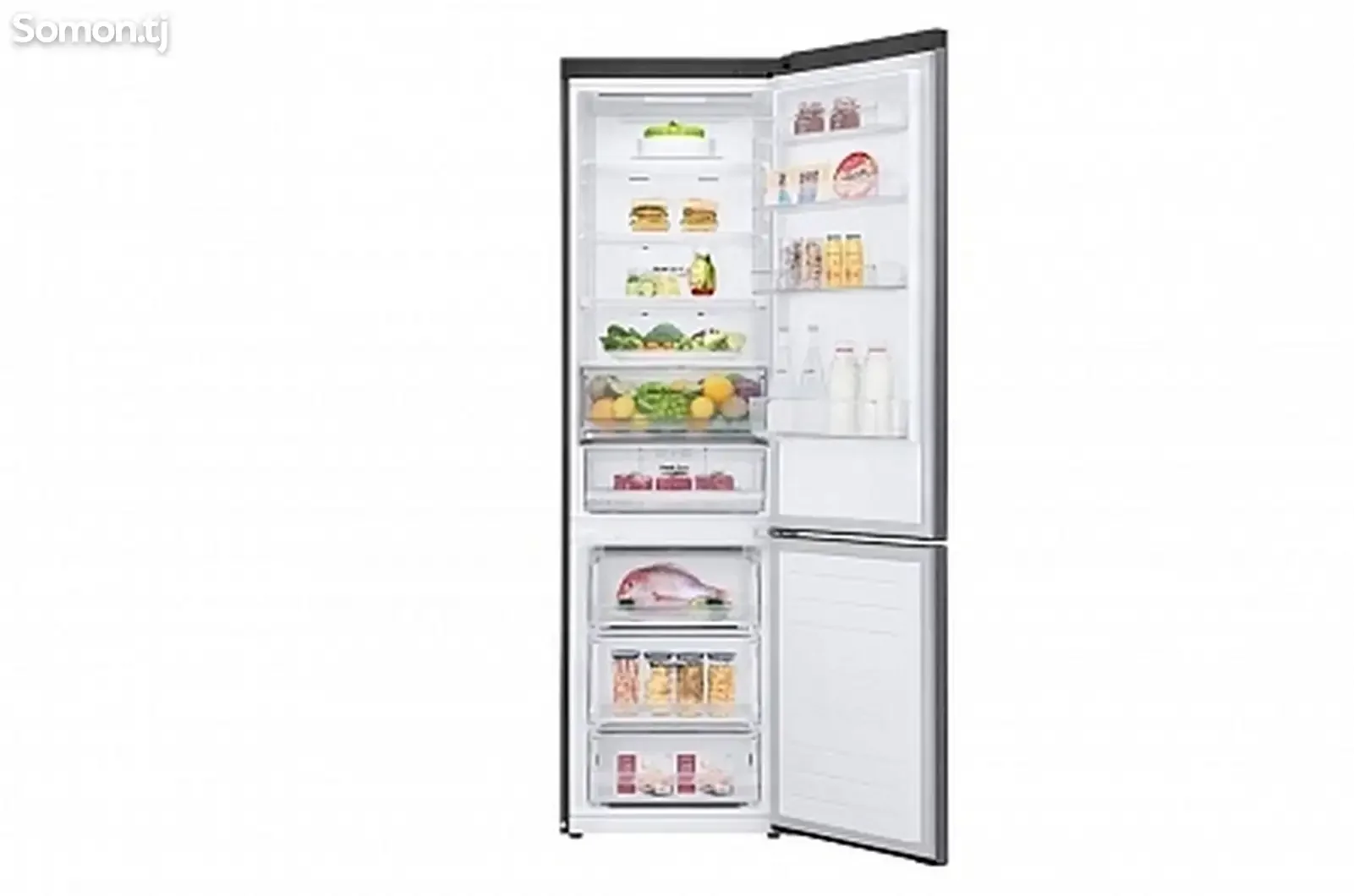 Холодильник LG GA-B509CLCL графитовый двухкамерный 277/107л морозилка снизу, No Frost