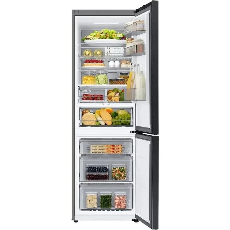 Холодильник Samsung RB34C7B5EB1/EF черный мат. двухкамерный 230/114л морозилка снизу, No Frost