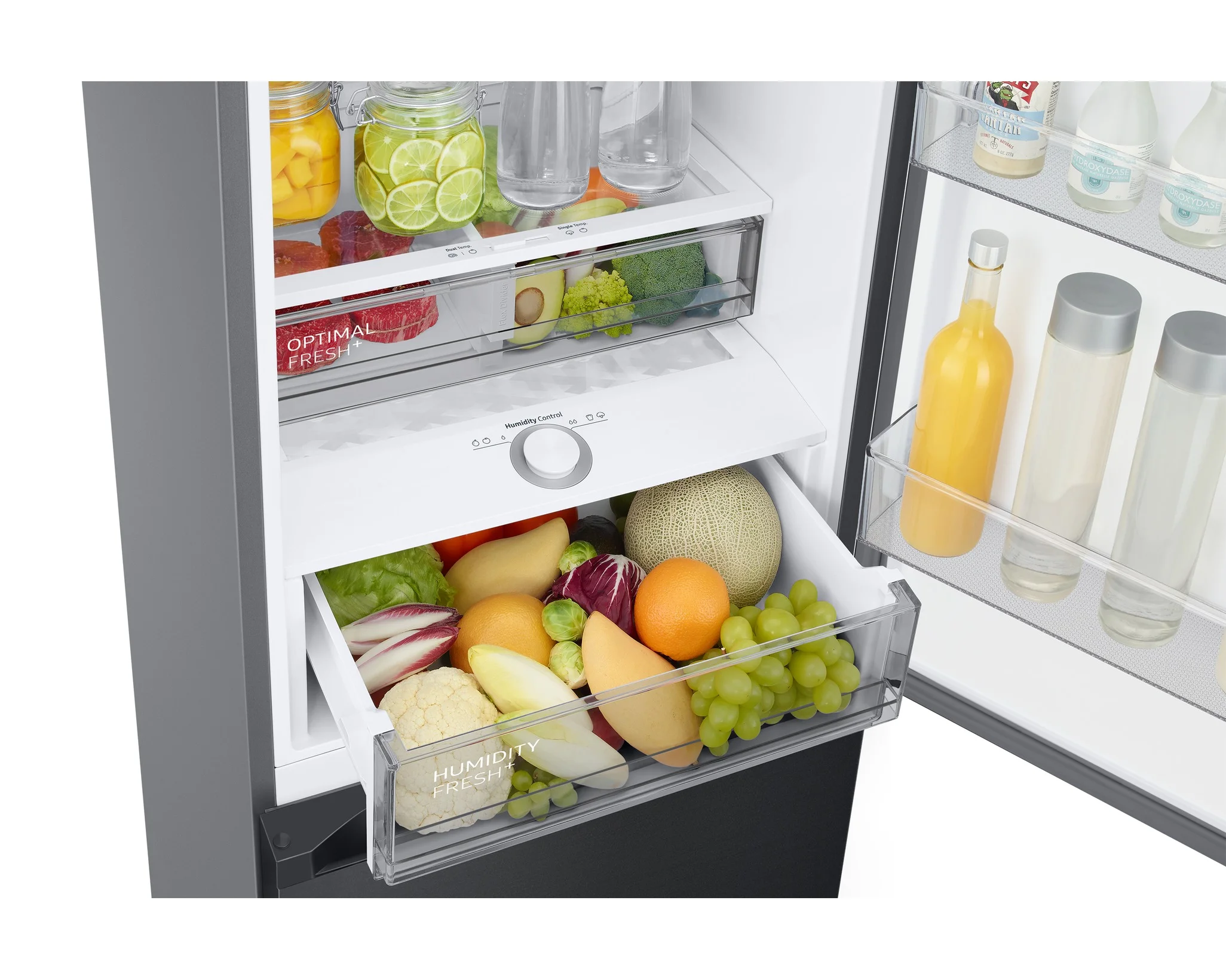 Холодильник Samsung RB38C602DSA/EF графит двухкамерный 276/114л морозилка снизу, No Frost