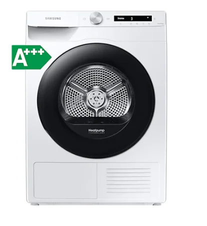 Сушильная машина Samsung DV90T5240AW/LP белый, 9 кг, сушка - тепловой насос, программ - 14, 60 x 85 x 65 см