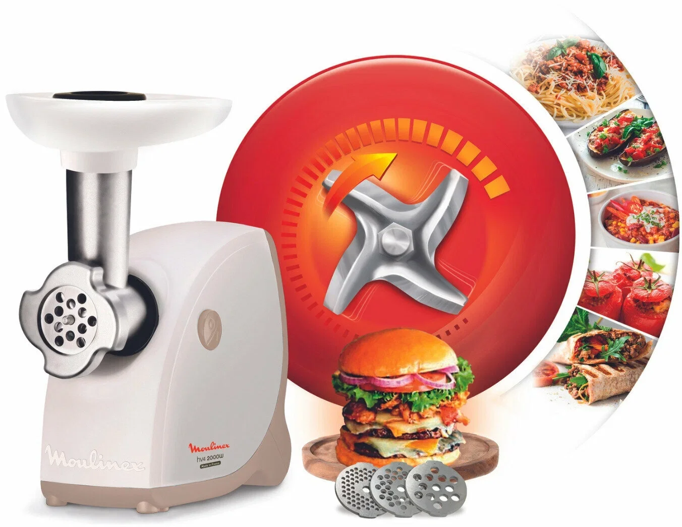 Мясорубка Moulinex ME476132 2000Вт, 2,3кг/мин