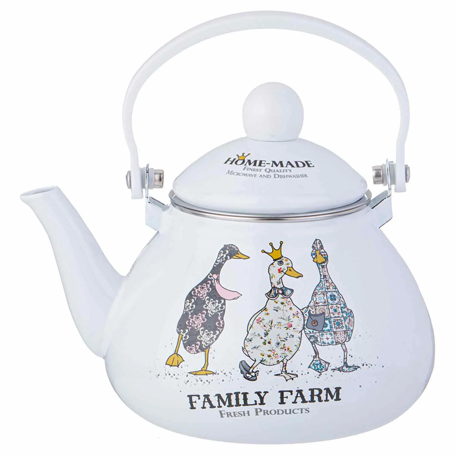 ЧАЙНИК AGNESS ЭМАЛИРОВАННЫЙ СЕРИЯ "FAMILY HOUSE", 2,3 Л