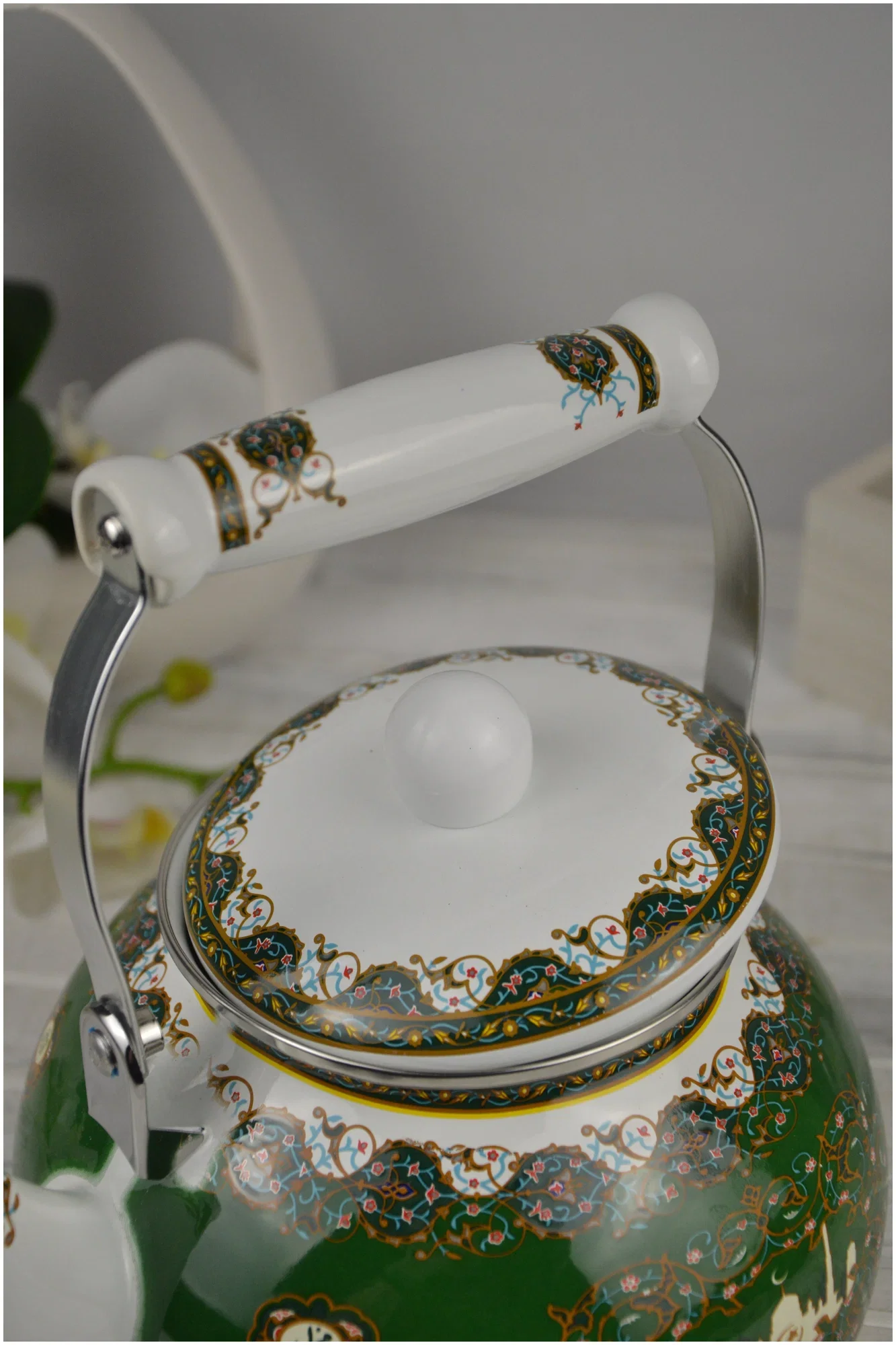 ЧАЙНИК AGNESS ЭМАЛИРОВАННЫЙ СЕРИЯ СУРА, 2,5 Л (КОР=8ШТ.)