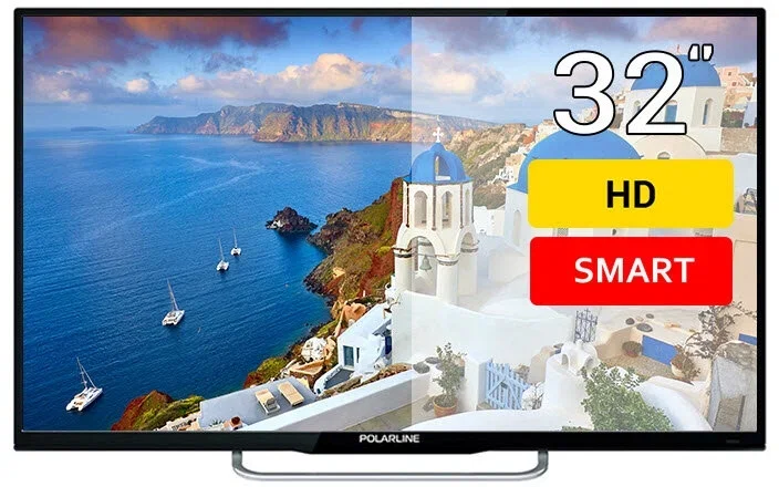 Телевизор LED PolarLine 32" 32PL14TC-SM черный HD 60Hz DVB-T DVB-T2 DVB-C USB WiFi Smart TV (RUS)