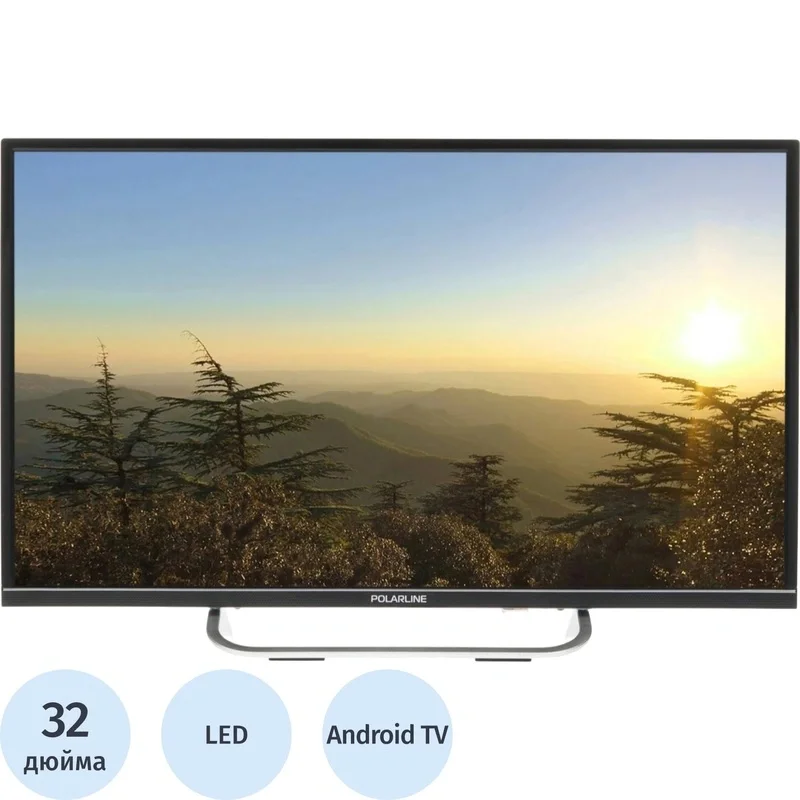 Телевизор LED PolarLine 32" 32PL53TC-SM черный FULL HD 60Hz DVB-T DVB-T2 DVB-C USB WiFi Smart TV (RUS)